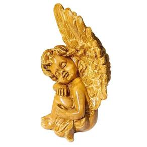 Enfeite Anjo Sentado | Escultura Gesso | Artesanato