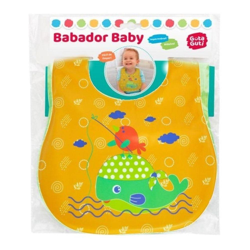 Babador Baby Para Bebê Baleia Guta Guti Dm Toys