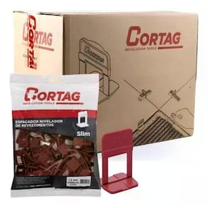 Espaçador Nivelador Caixa com 500 Peças Eco Vermelho Cortag 1,5cm