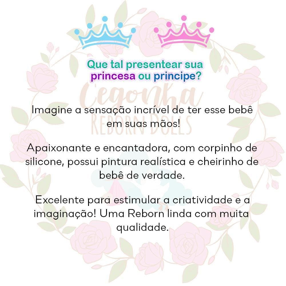 Bebe reborn menina silicone fada madrinha promocao princesa boneca