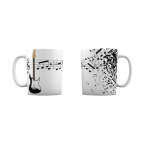Caneca Instrumento Musical Guitarra Notas Musicais
