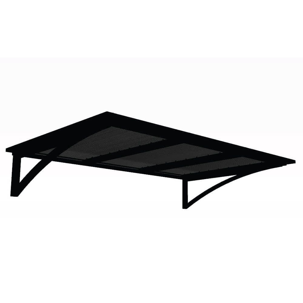 Toldo Fixo em Policarbonato Alveolar Fume - 1,50m x 1,00m