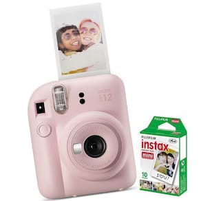 Câmera Instax Mini 12 + Filme De 10 Poses - Rosa Gloss