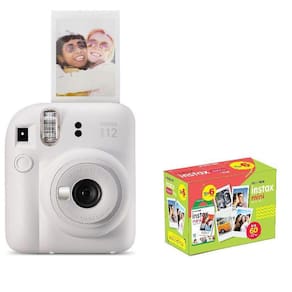 Câmera Instax Mini 12 + Filme De 60 - Kit Exclusivo - Branco