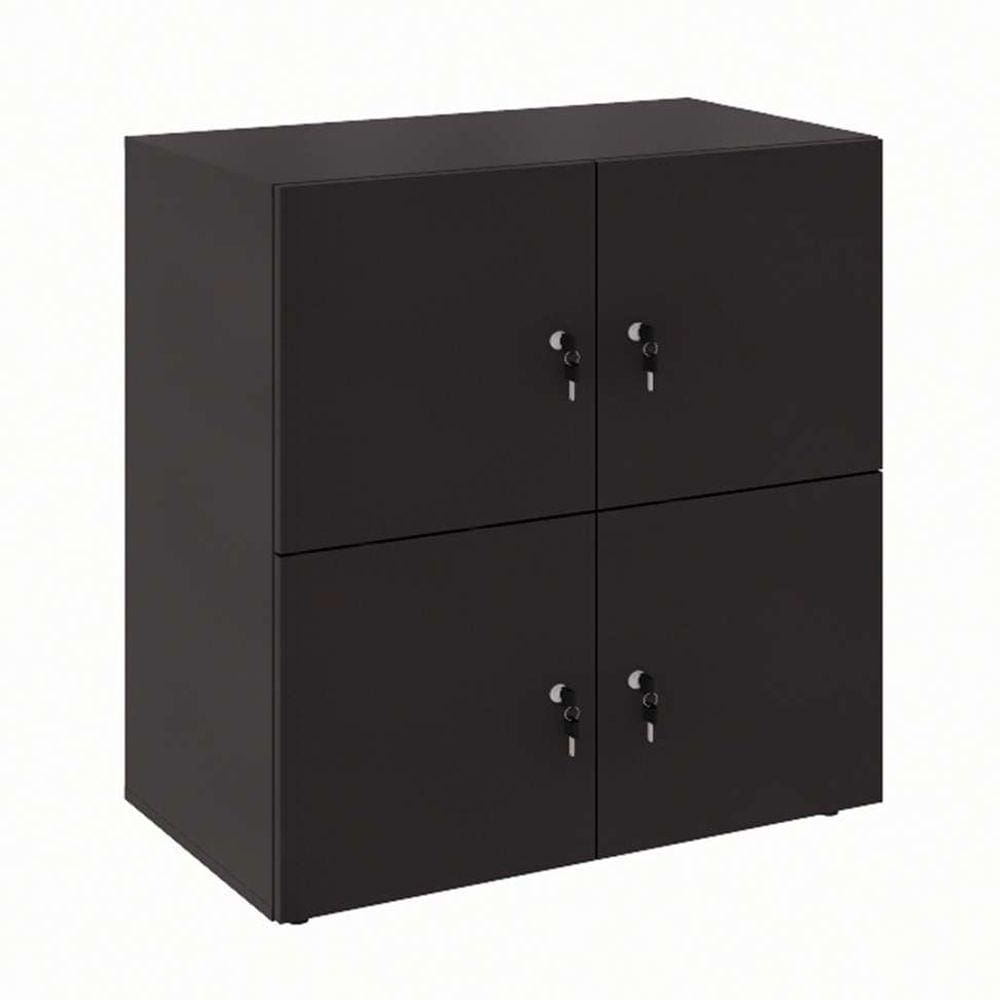 armário locker duplo module 4 pt preto