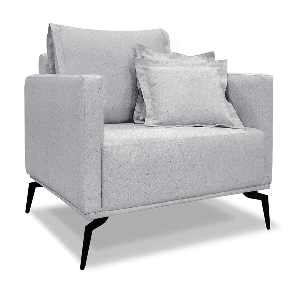 poltrona lazio linho grigio
