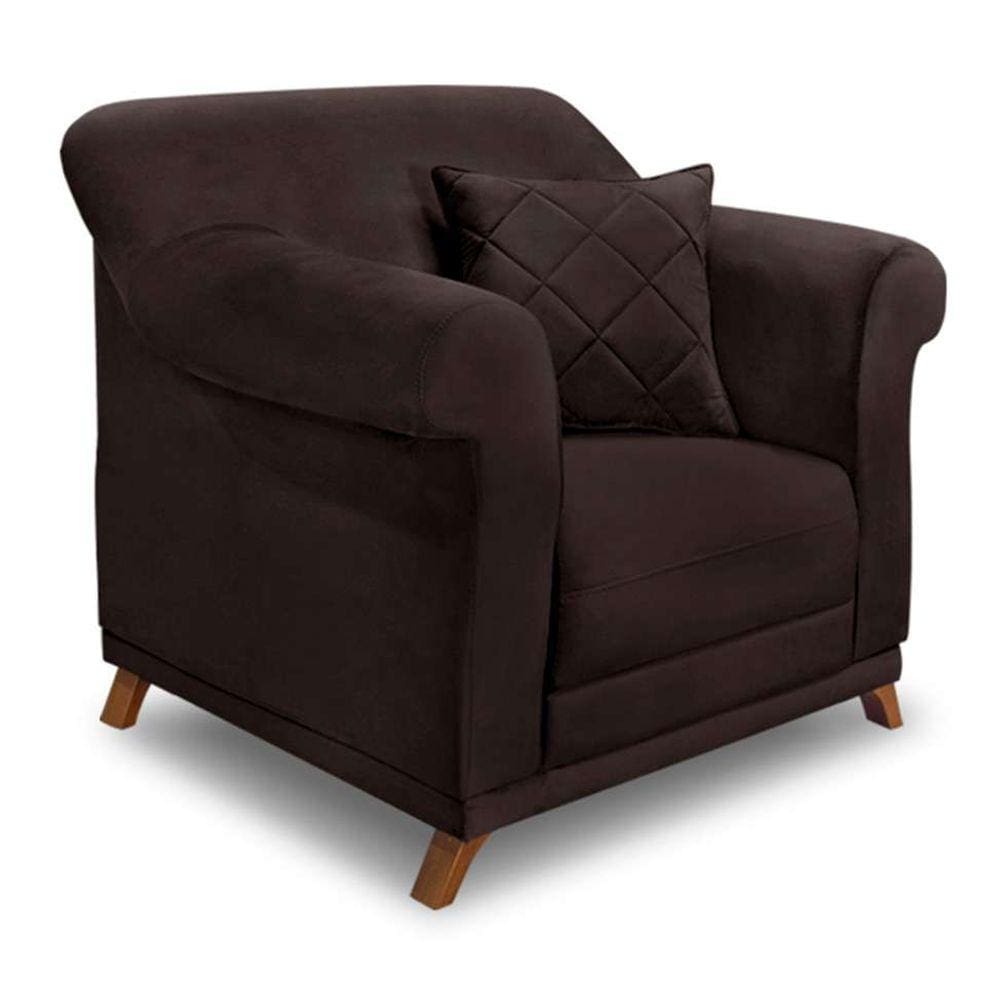 poltrona abruzzo suede café