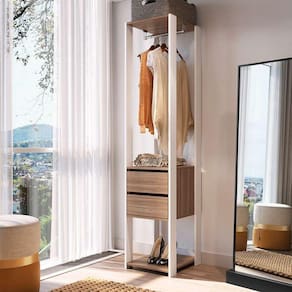 guarda-roupa closet merlin com cabideiro 2 gv branco e montana 183x40 cm