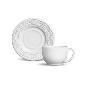 Conjunto 6 Xícaras de Chá Madeleine Branco Porto Brasil