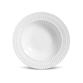 Conjunto 6 Pratos Fundos Roma Branco 22cm Porto Brasil