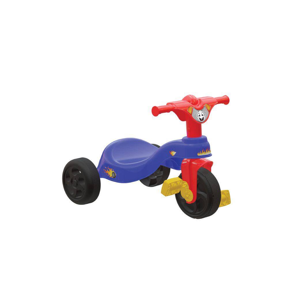 Triciclo Motoca Infantil Menino Policial Azul - Kepler - Velotrol