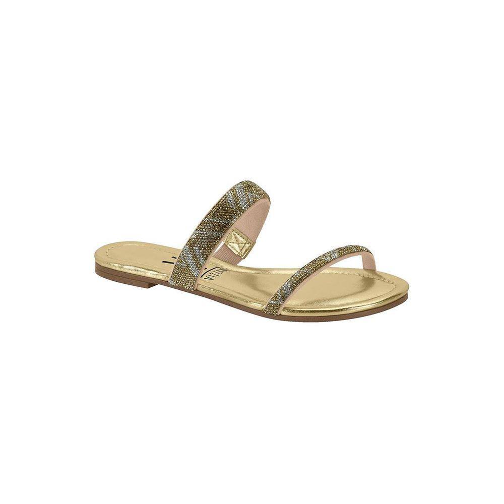 Rasteira Feminina Vizzano Tiras Strass