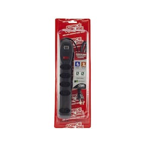 Filtro de Linha 5 Tomadas Preto com Saída Usb Force Line