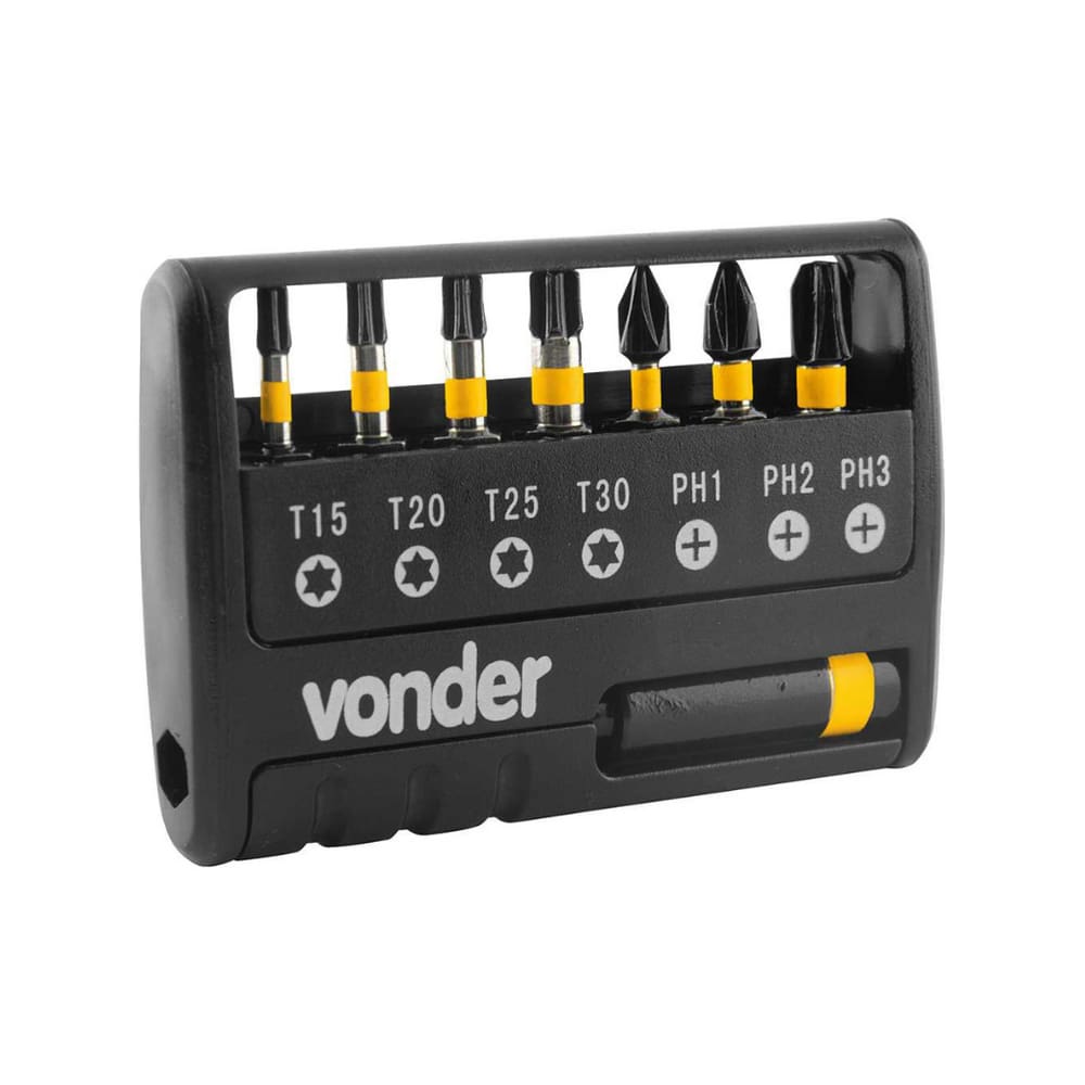 Ponteira De Impacto Bits 1/4&quot; 25MM 9Pçs - Vonder