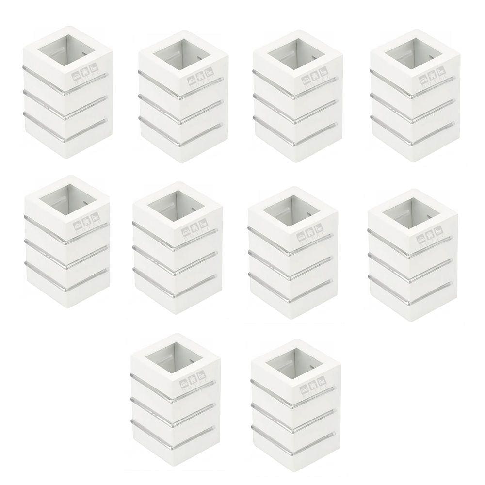 Kit 10 Luminárias Arandela De Parede Com 2 Fachos e 3 Aletas