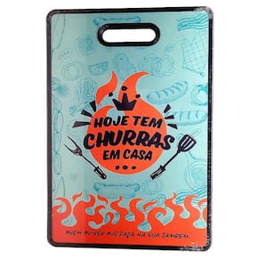 Tábua para Churrasco em Plástico Hoje Tem Churras 42,5cm FXH-588 - Homeflex