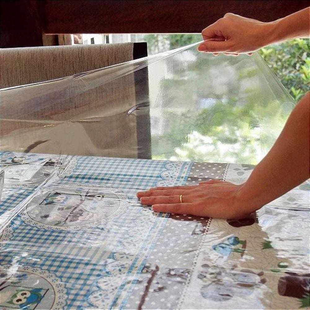 Toalha Protetor De Mesa Plástico 210X140cm