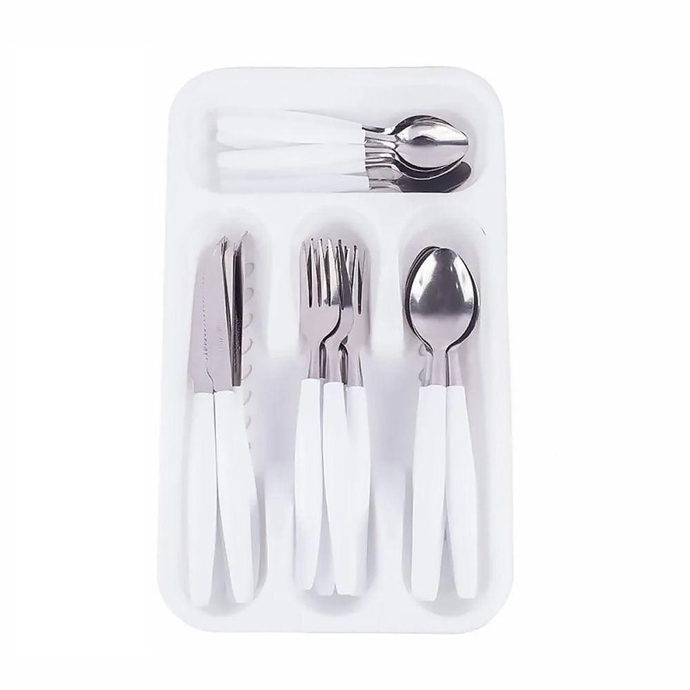 Faqueiro Quartzo Branco 25pçs FAQR-013BR - Hauskraft