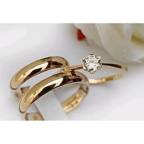 Alianças Banhada á ouro 18 k/ o trio perfeito / 3 Anos de Garantia!!!