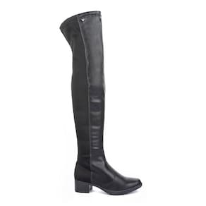 Bota Feminina Over The Knee Bico Redondo Cano Maleável Mississipi Q8543