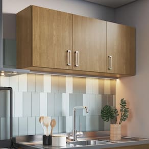 Armário Aéreo para Cozinha 120cm 3 Portas Vitória Freijó