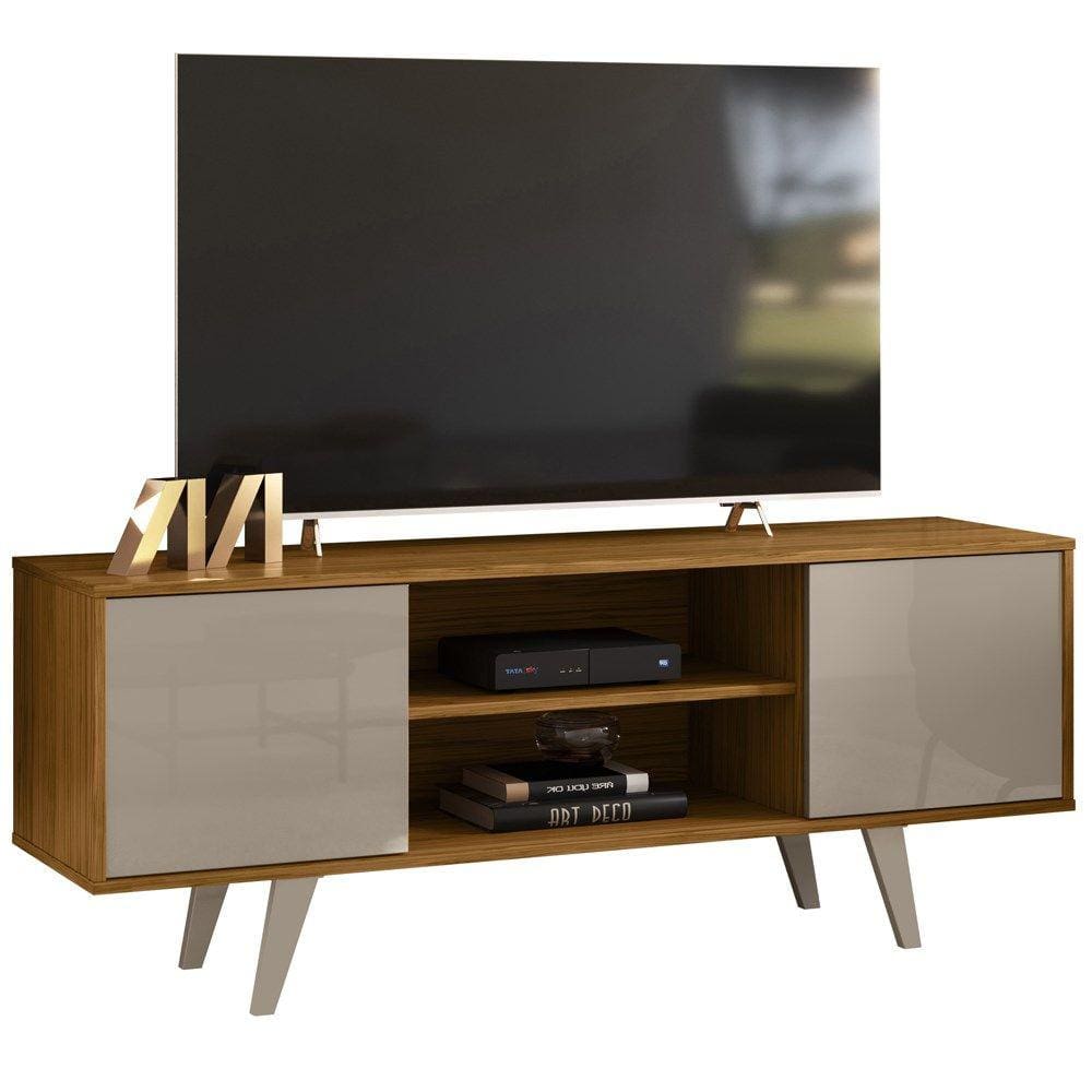 Bancada Rack TV 55 Polegadas 136cm 3951 Fenddi Naturale Madetec