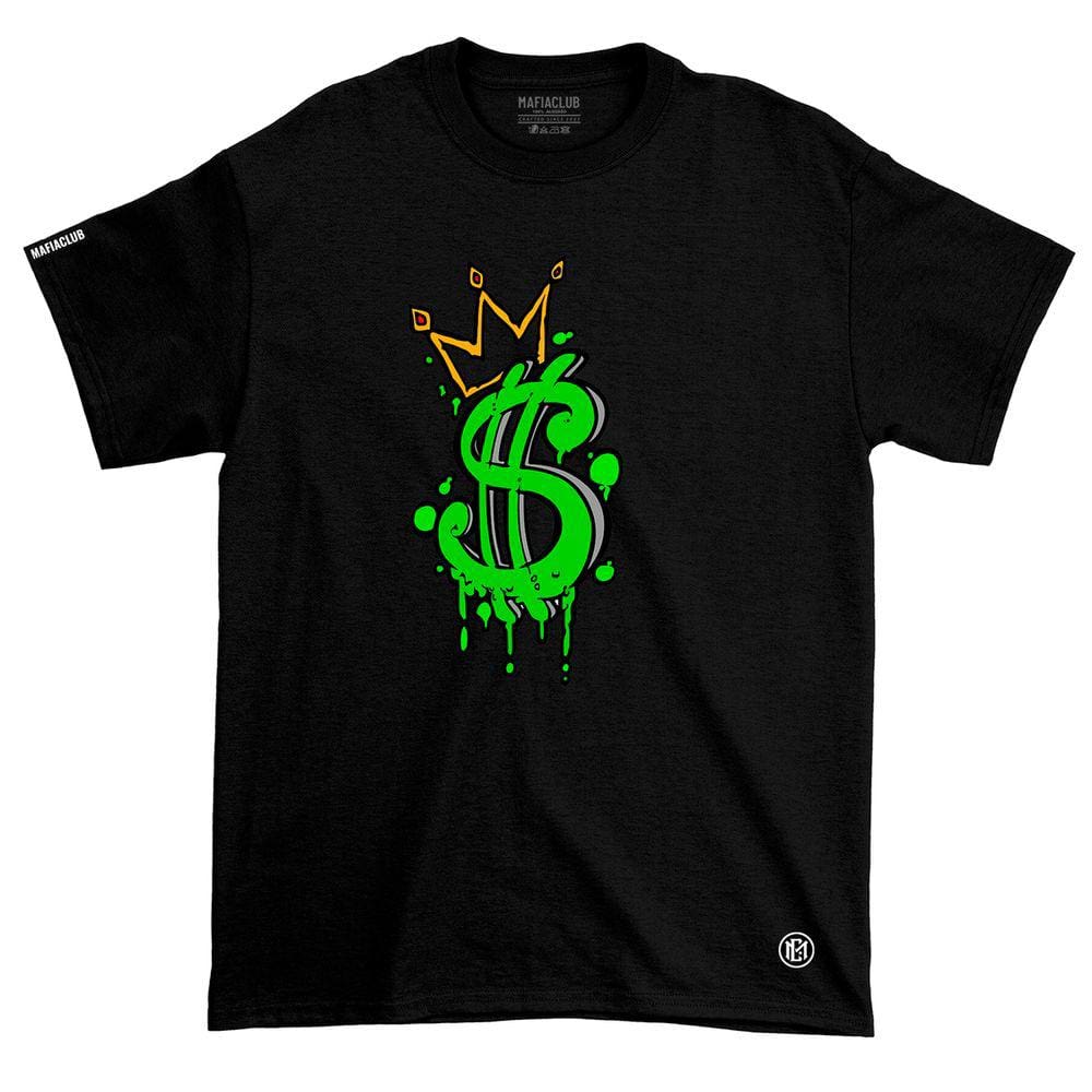 Camiseta Mafiaclub Money gola redonda fio 30.1 penteado