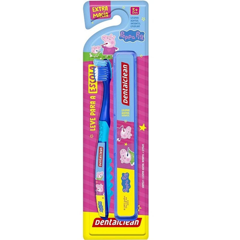 Escova Dental Infantil EXTRA Macia com Estojo Dentalclean