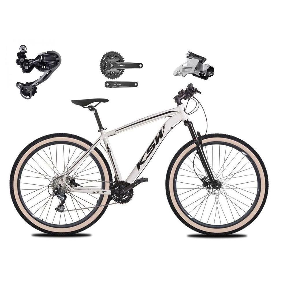 Bicicleta Aro 29 Ksw Xlt Câmbio Traseiro Shimano Deore e Altus 27v