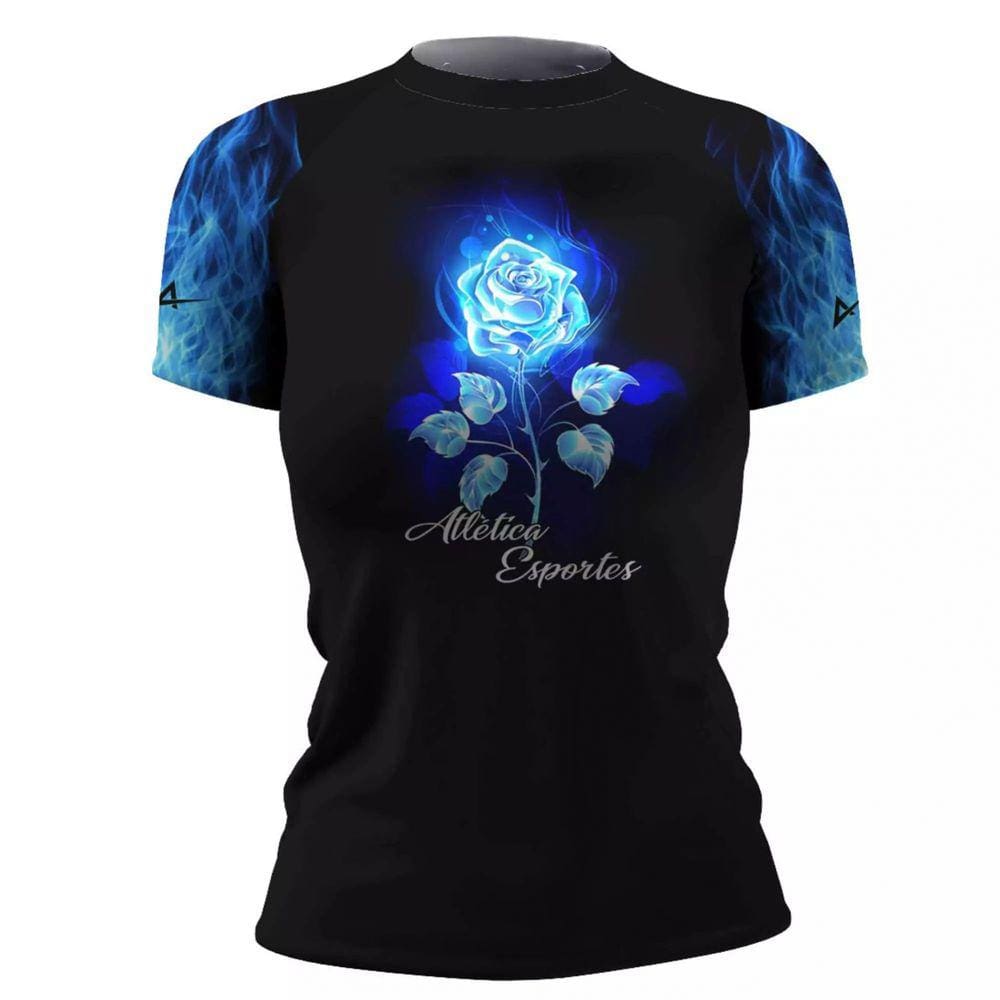 Lycra Surf Blue Flower Feminina MC Atlética Esportes