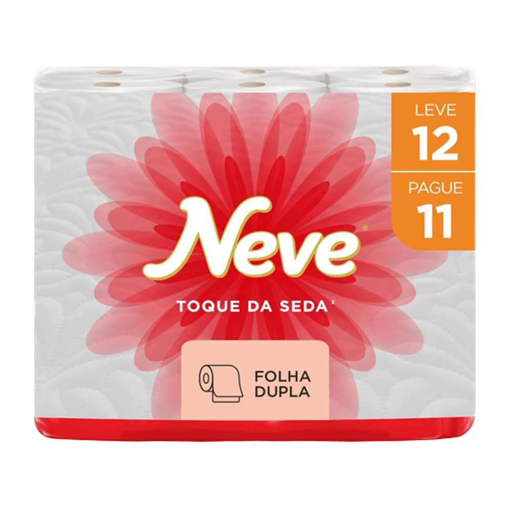 Papel Higiênico Neve Folha Dupla Leve 12 e Pague 11 Rolos