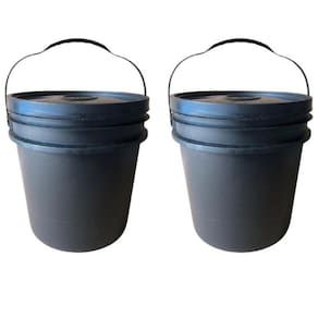 Balde Para Agua Sanitária 16 Litros Com Tampa - 2 Pçs