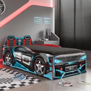 Bicama Infantil Carro Tornado Fun Preto Azul Pura Magia