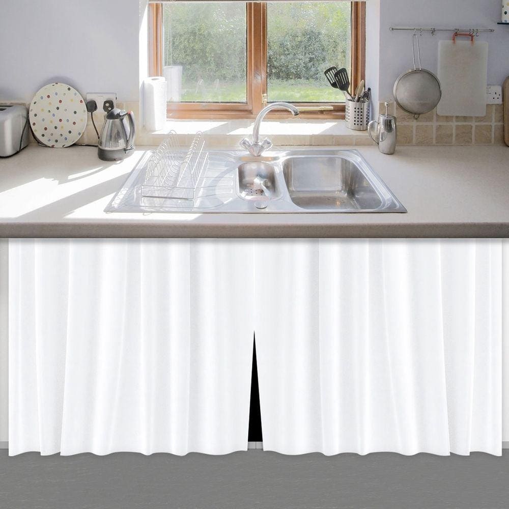 Cortina De Pia Cozinha Branca 100% Pvc Antimofo 138X80cm