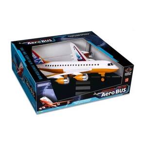 Avião De Brinquedo Aero Bus Laranja Brinquemix 3+