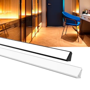Perfil de Sobrepor Taschibra Para Fita de Led Vertex L15 Com 1,5 Metros Preto