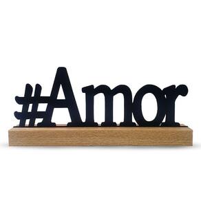 Palavras Decorativas - Enfeite Mdf - Amor Fé #Amor - 19.7Cm X 3.8Cm X 10.8Cm
