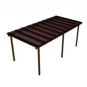 Cobertura Policarbonato Alveolar 6,00m x 1,00m - Bronze 6mm