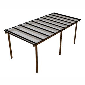 Cobertura Policarbonato Alveolar 6,00m x 1,00m - Cristal 6mm