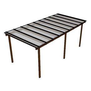 Cobertura Policarbonato Alveolar 6,00m x 1,50m - Cristal 6mm