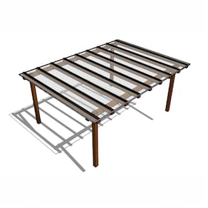 Cobertura Policarbonato Compacto 4,00m x 3,00m - Cristal 3mm