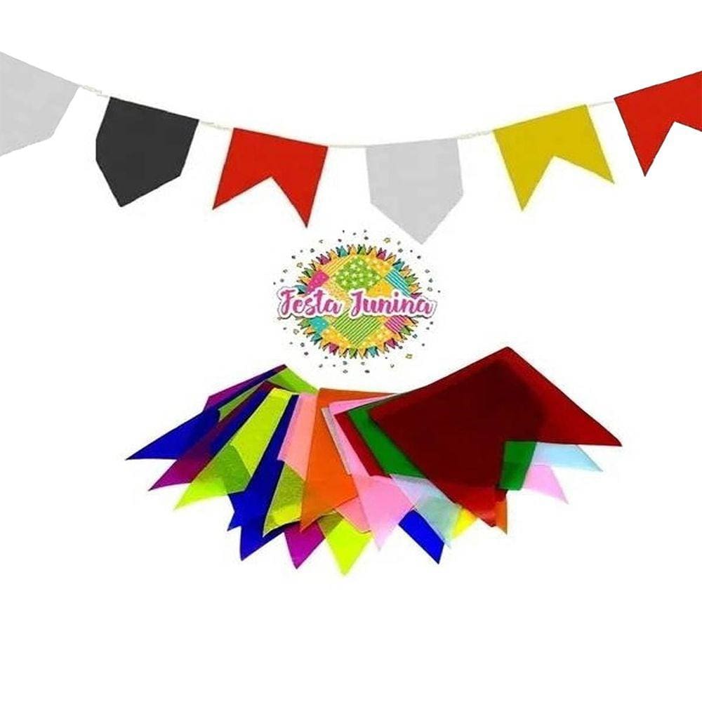 20 Metros Bandeirinhas de Papel Para Festa Junina Colorida