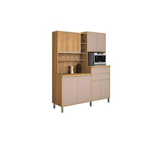Kit Cozinha Gabi 08 Portas Ripado Freijó/Connect – Vitamov