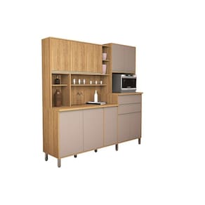 Kit Cozinha Gabi 10 Portas Ripado Freijó/Connect – Vitamov