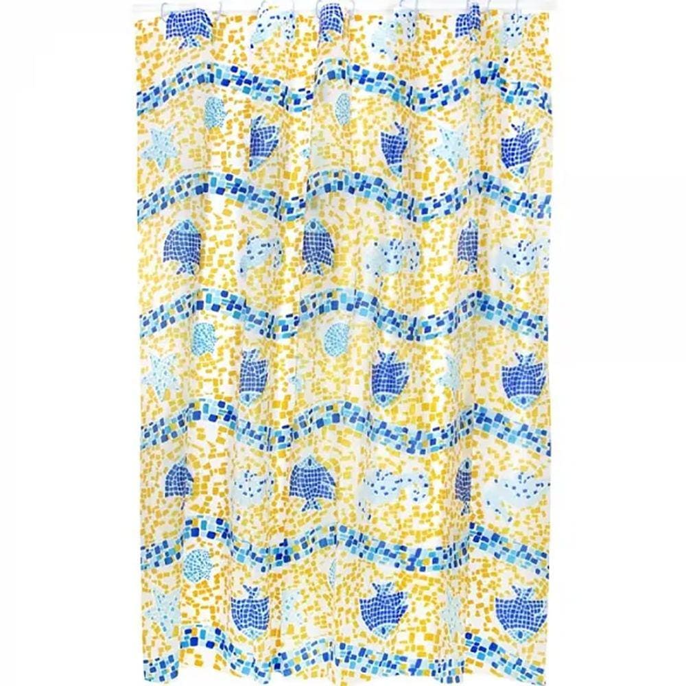 Cortina para Banheiro 12 Ganchos 177x180cm CK4038 - Clink