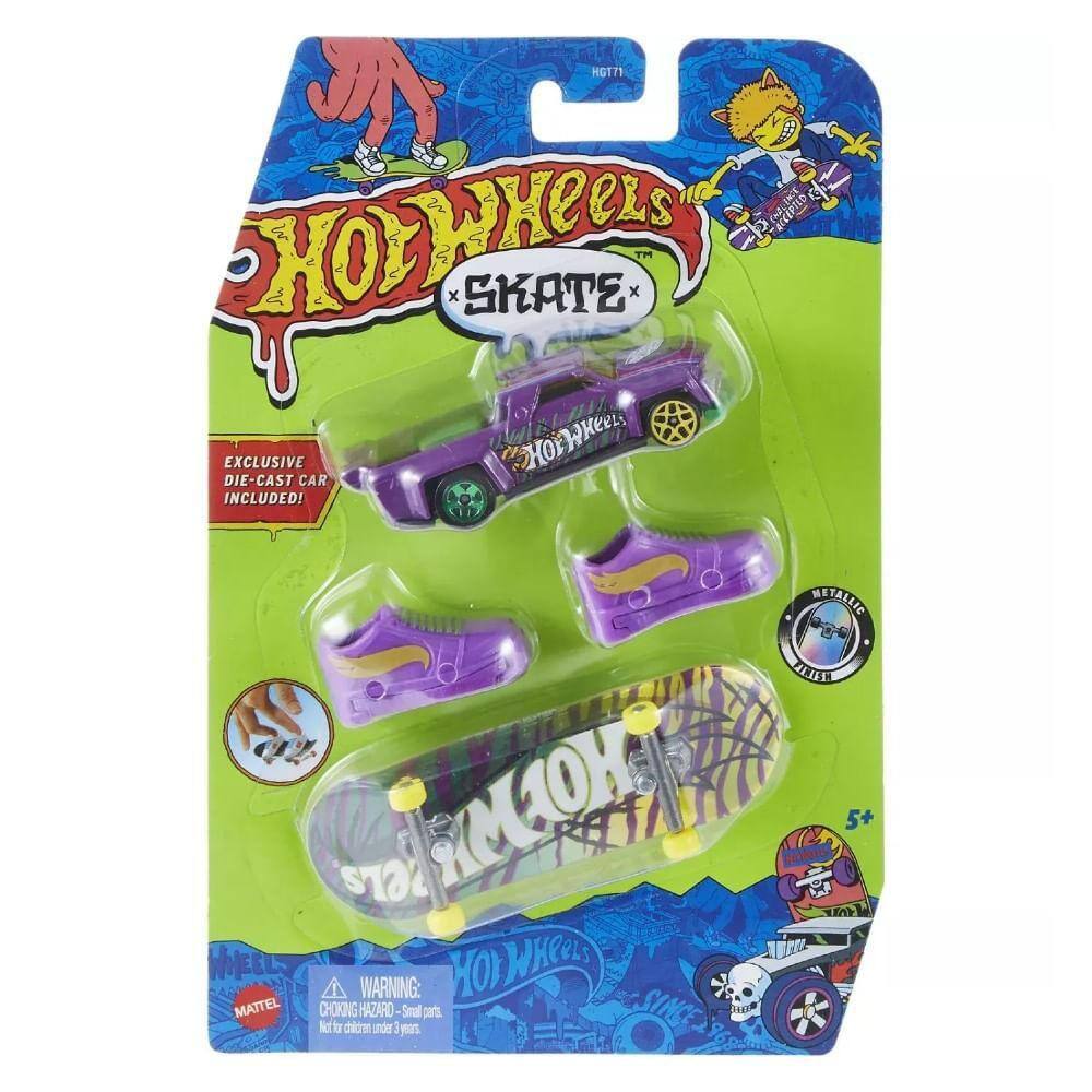 Hot Wheels Skate de Dedo Neon e Solid Muscle - Mattel