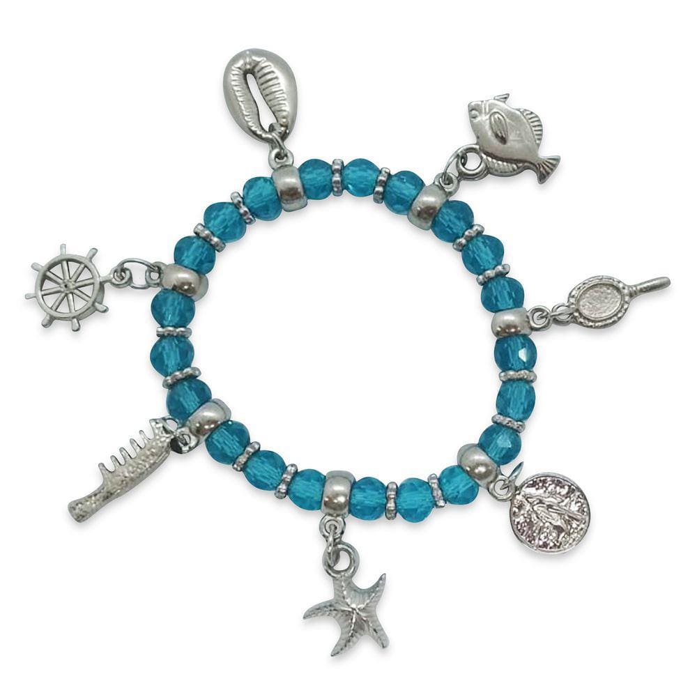 Pulseira Feminina de Iemanjá Azul Rainha do Mar Ajustável