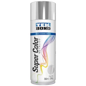 Tinta Spray Metálico Cromado 350ml / 250g Tekbond TSM1198