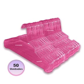 Cabide Infantil Criança Pequeno Acrílico Cristal Rosa Kit 50 Peças