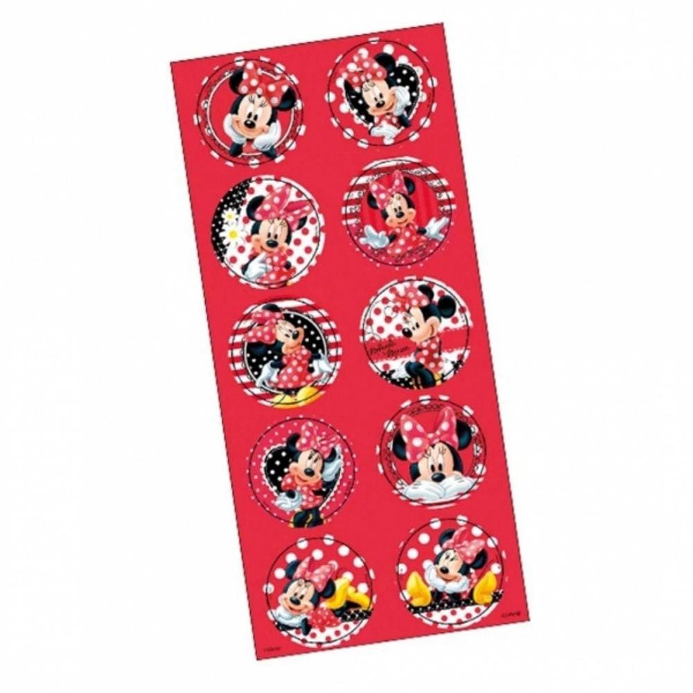 Adesivo Red Minnie Mouse 30 Un Regina